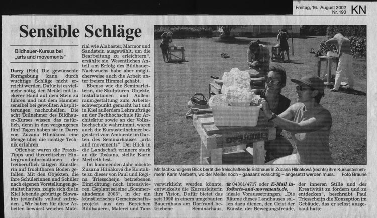 Kieler Nachrichten 16.08.2002